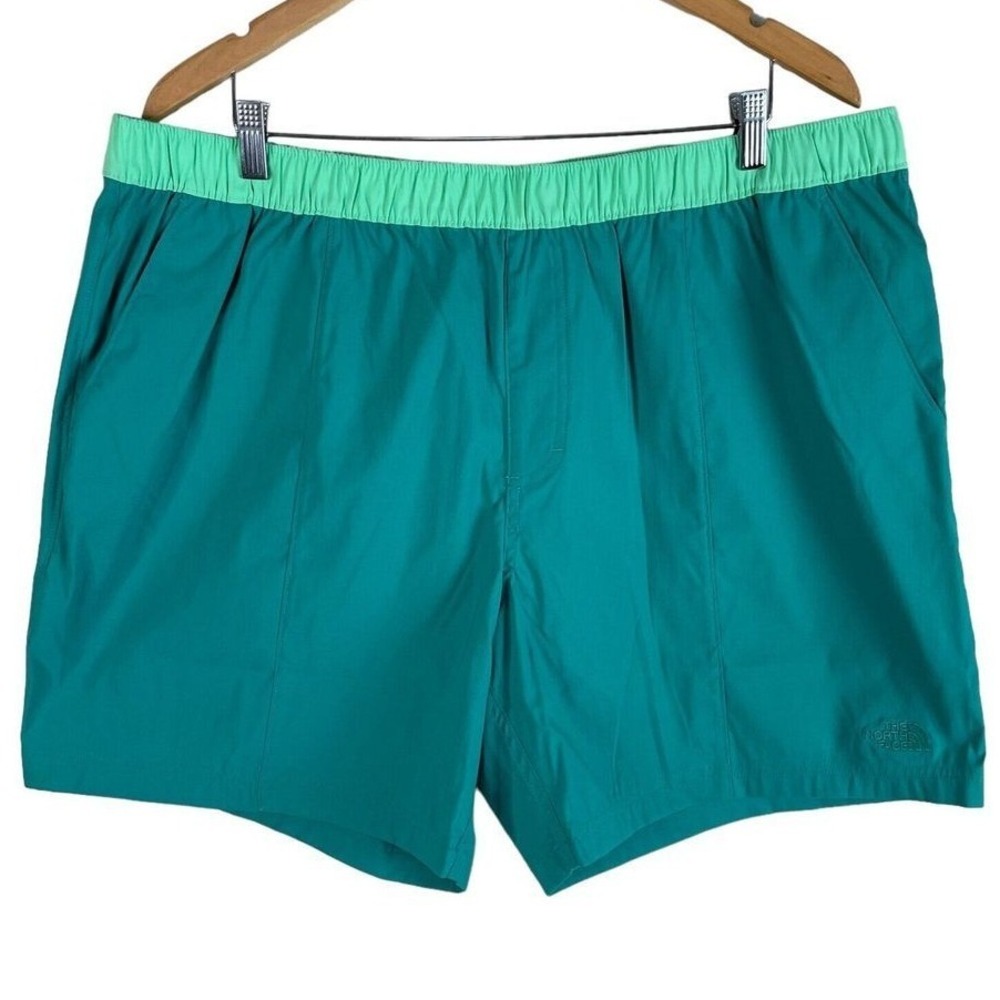 The North Face Class V Pull On Shorts Mens XXL Teal Green NF0A5A5X Relaxed Fit